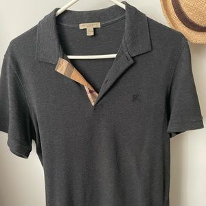 Burberry Men’s Polo shirt Size L Dark Gray